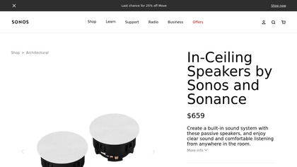 Sonos Ceiling Speaker image