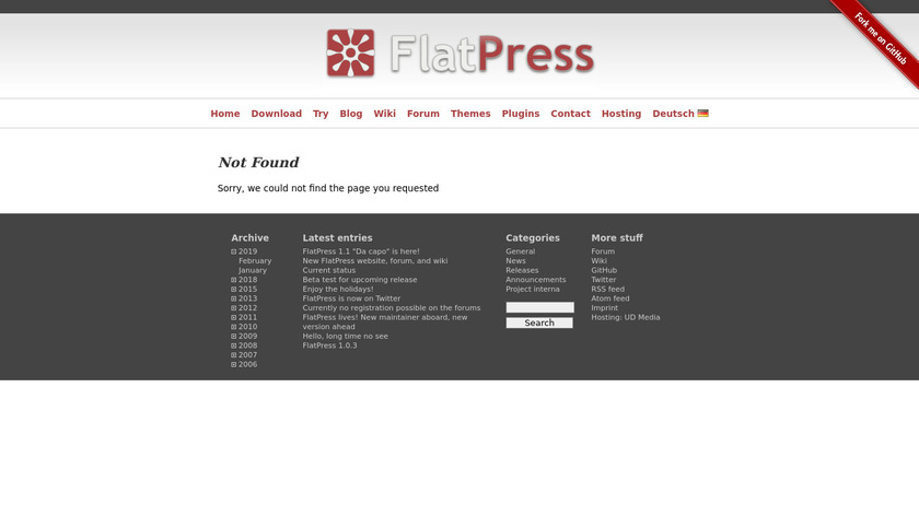 Flatpress Landing Page