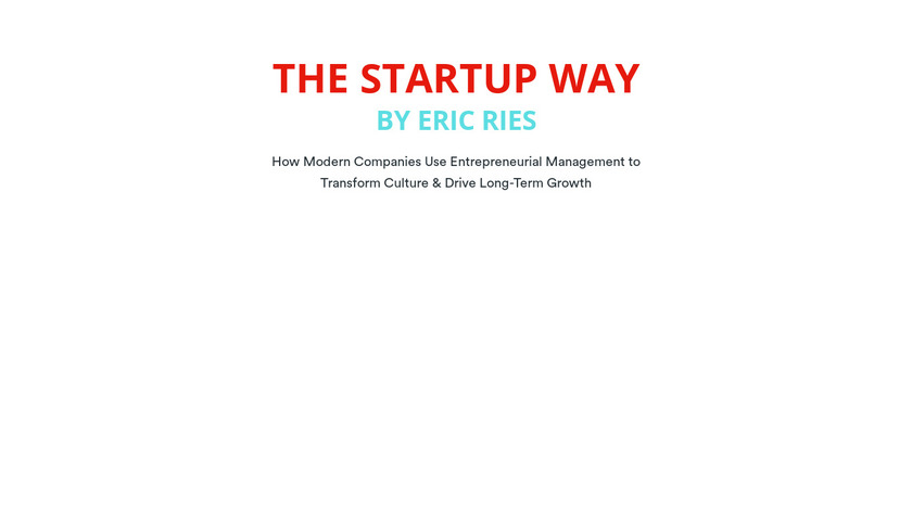 The Startup Way Landing Page