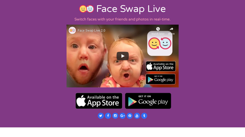 Face Swap Live Landing Page
