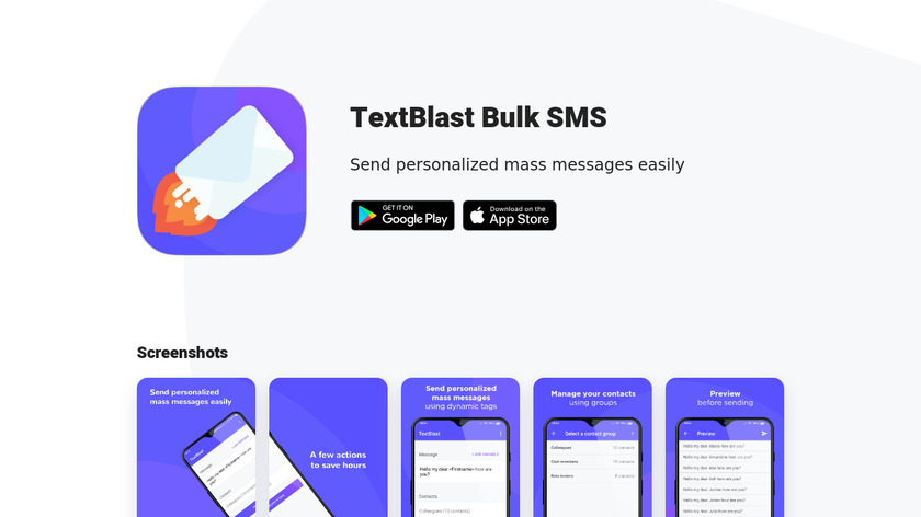 TextBlast Bulk SMS Landing Page