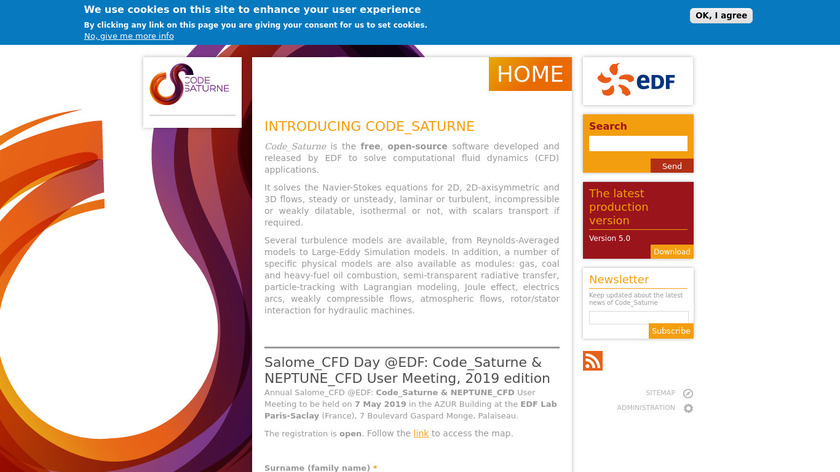 Code_Saturne Landing Page