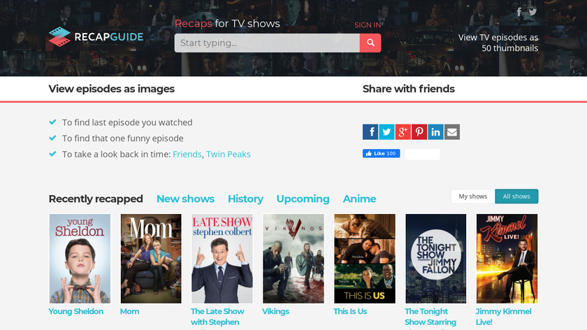 Recap Guide Landing Page