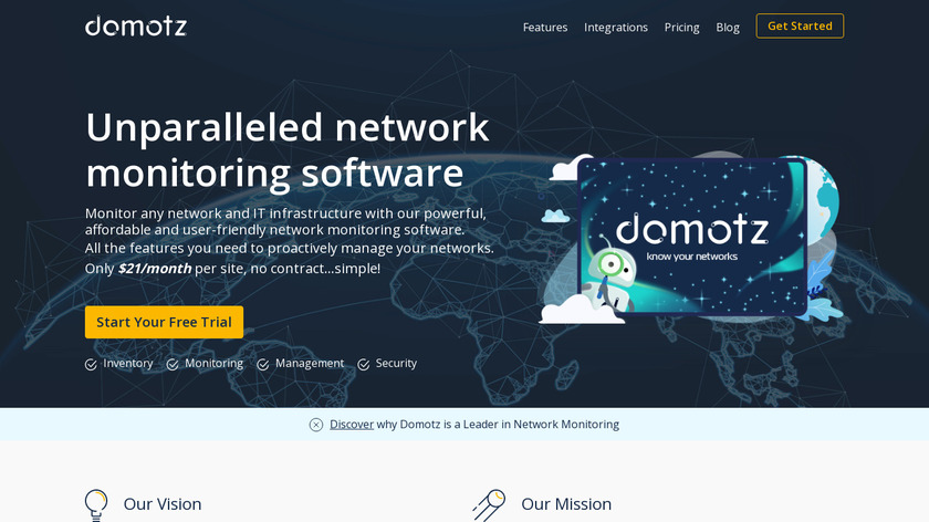 Domotz Landing Page