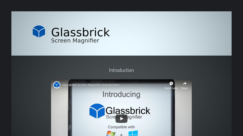 Glassbrick.org Landing Page