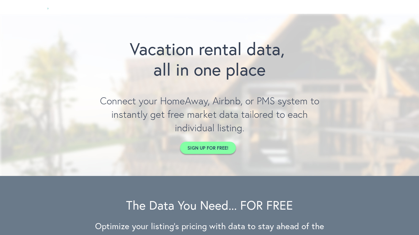 Market Data by Beyond Pricing Landing page