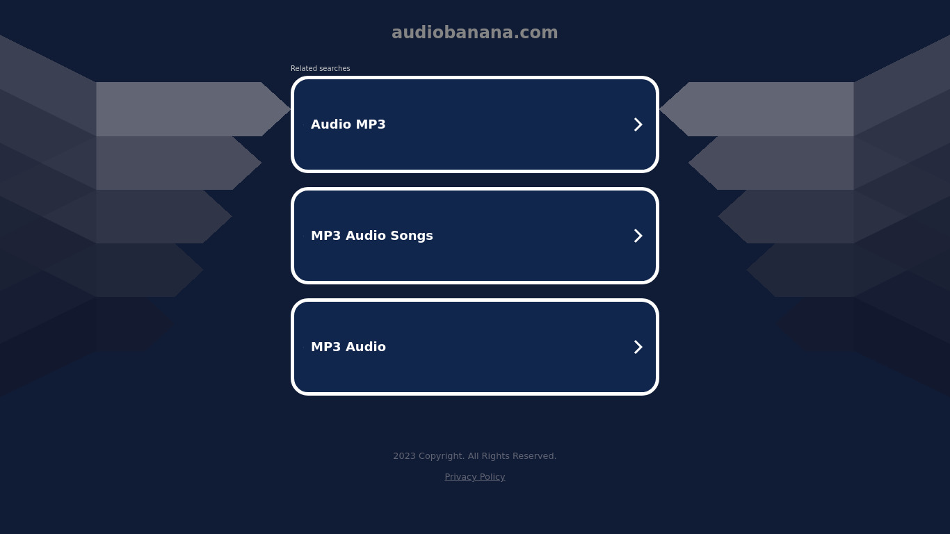 AudioBanana Landing page