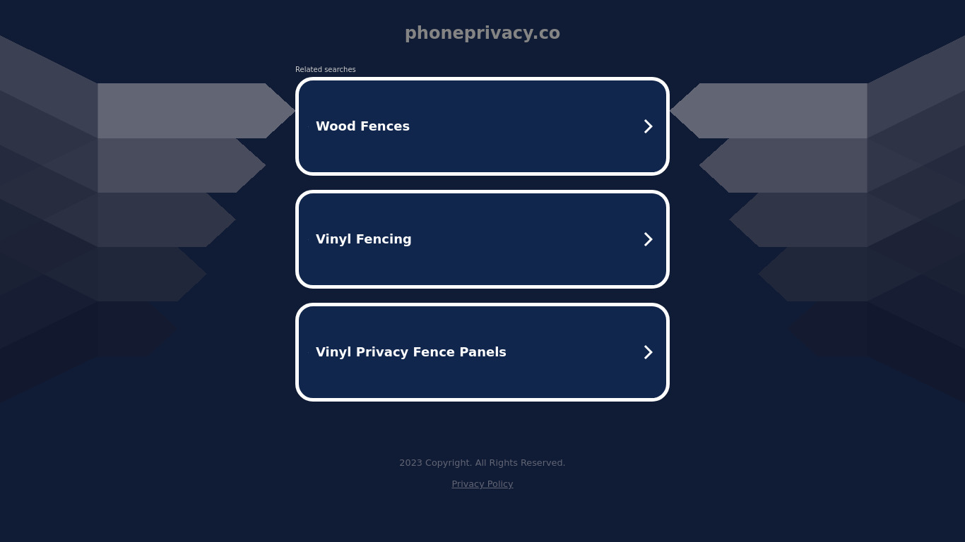 PhonePrivacy Landing page