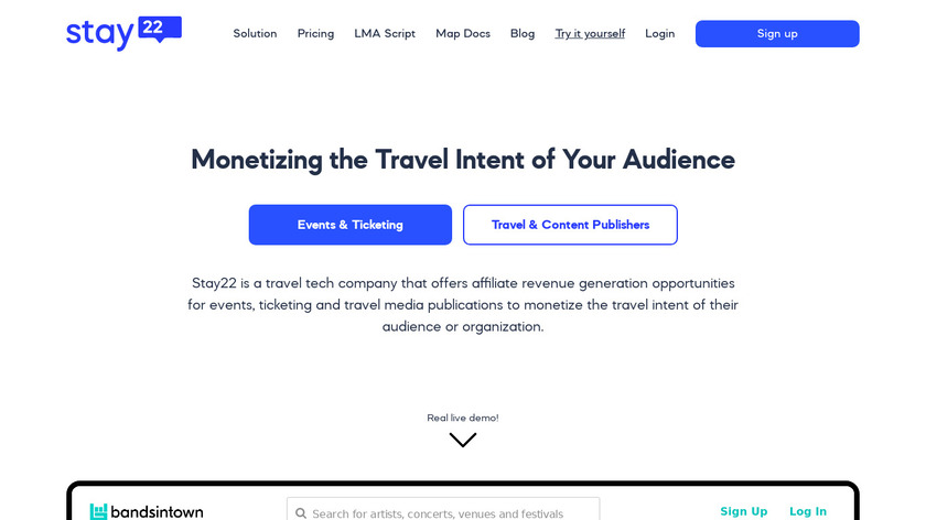 Stay22 Landing Page