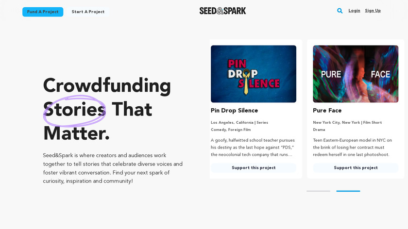 Seed&Spark Landing Page
