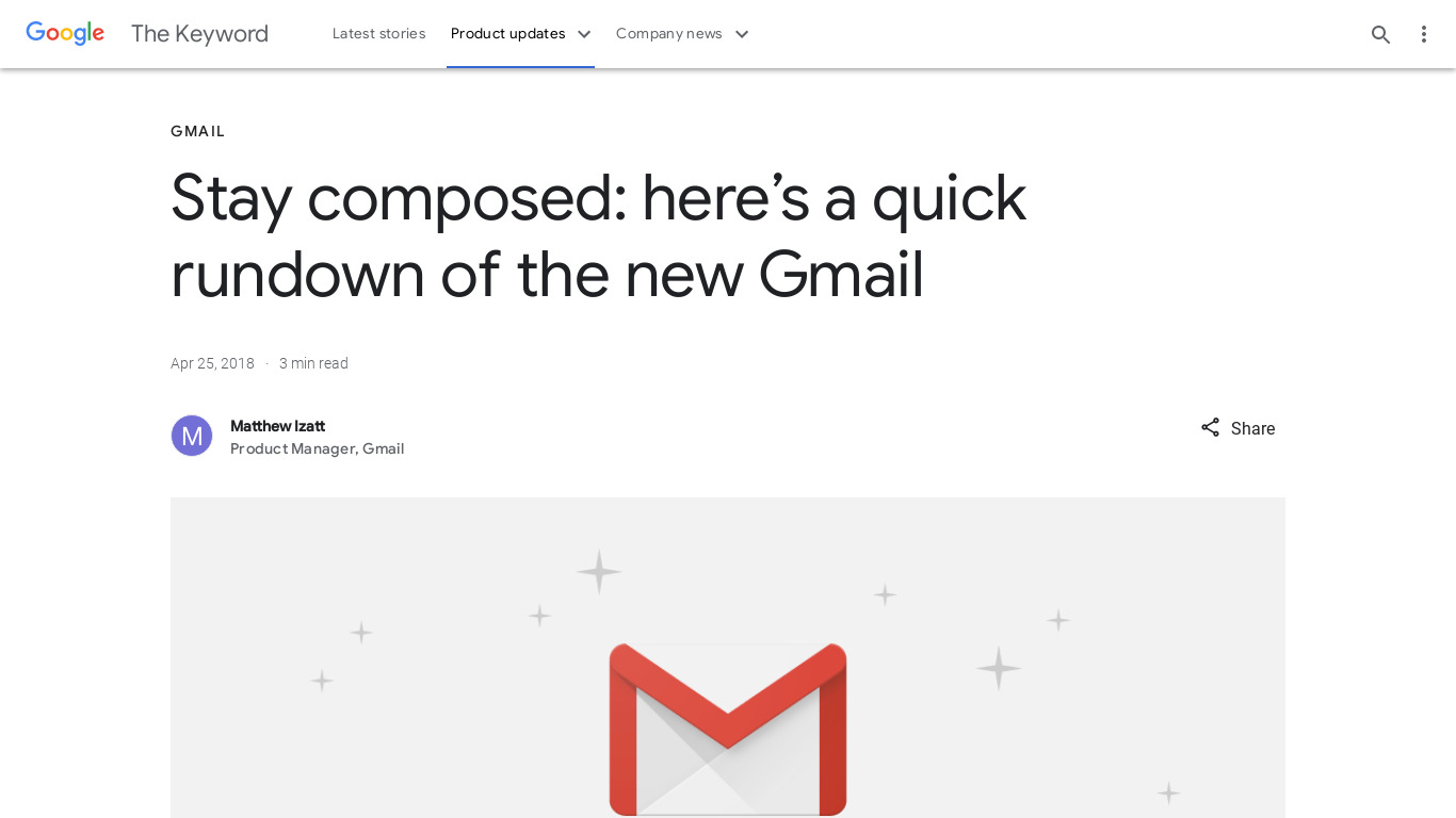 New Gmail Landing page
