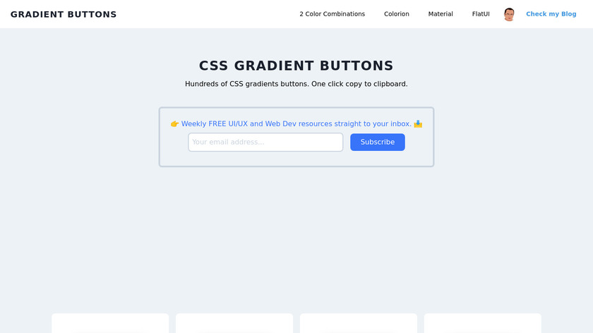 Gradient Buttons Landing Page