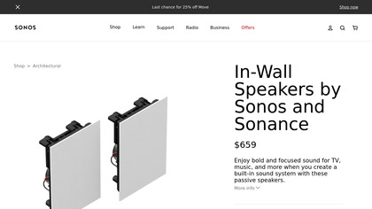 Sonos In-Wall Speaker image