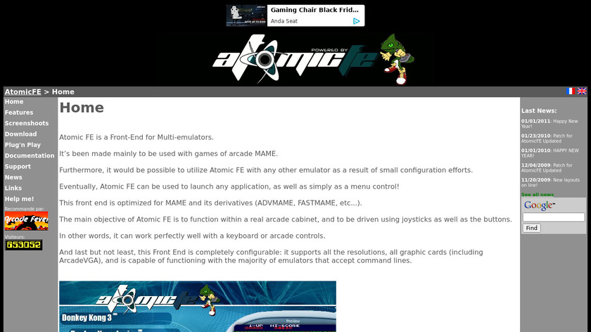 Atomic FE Landing Page