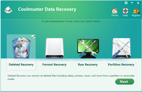 Coolmuster Data Recovery Landing page