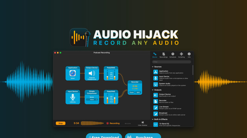 Audio Hijack Landing Page
