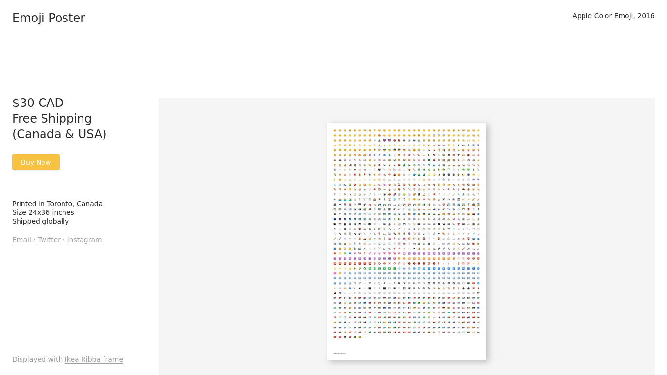 Emoji Poster Landing page