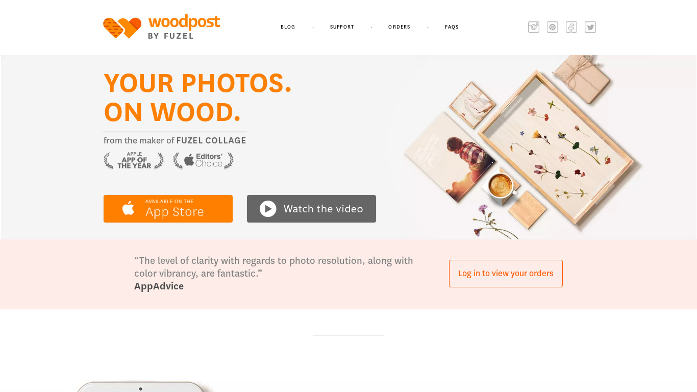 Woodpost Landing page