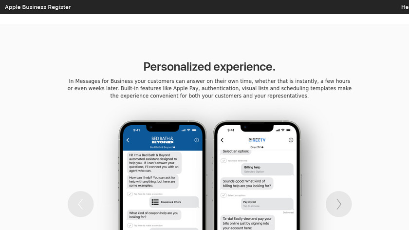 Apple Business Chat Landing Page
