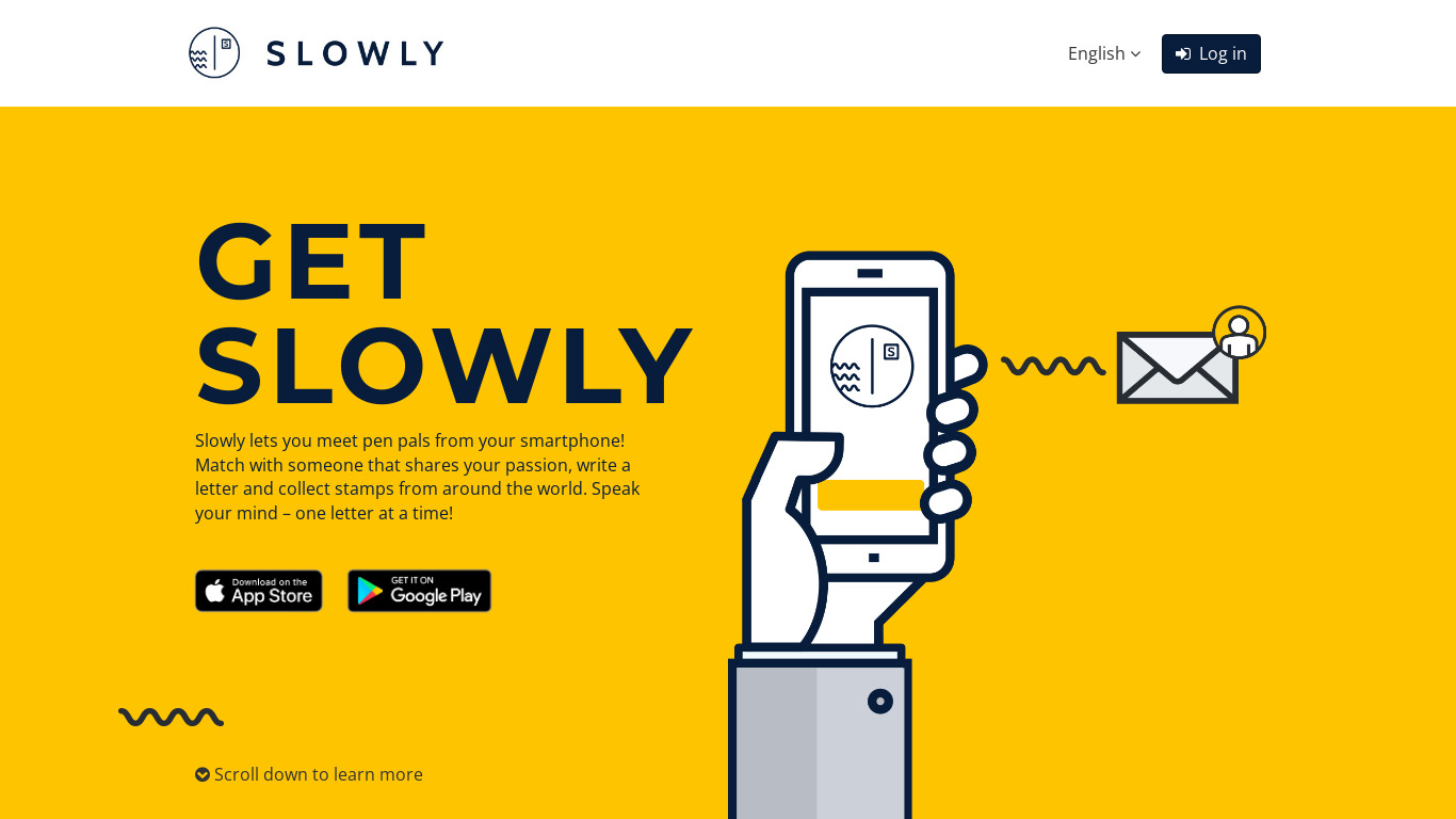 SLOWLY Landing page