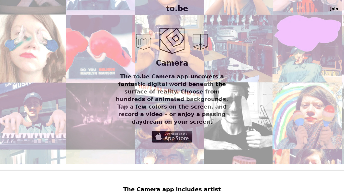 to.be Camera Landing page