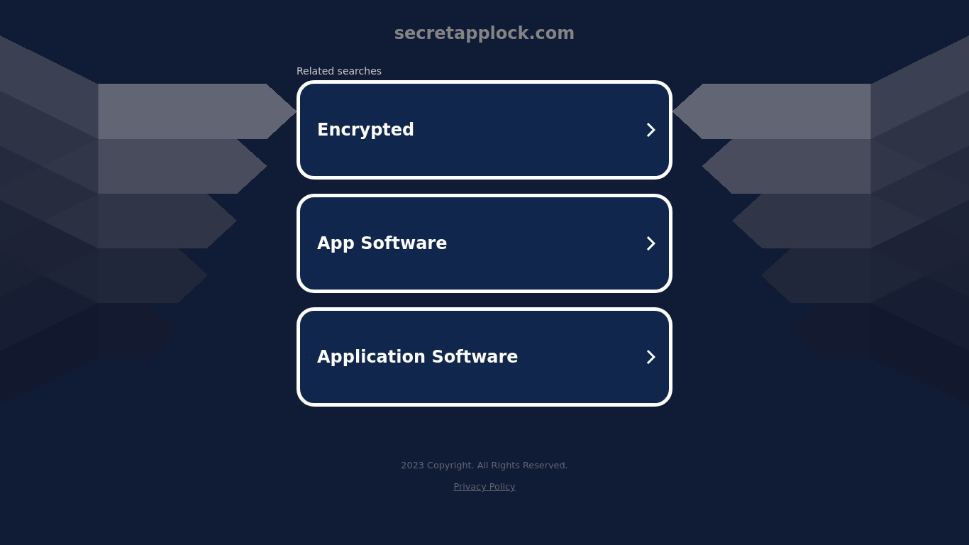Secret AppLock for Android Landing page