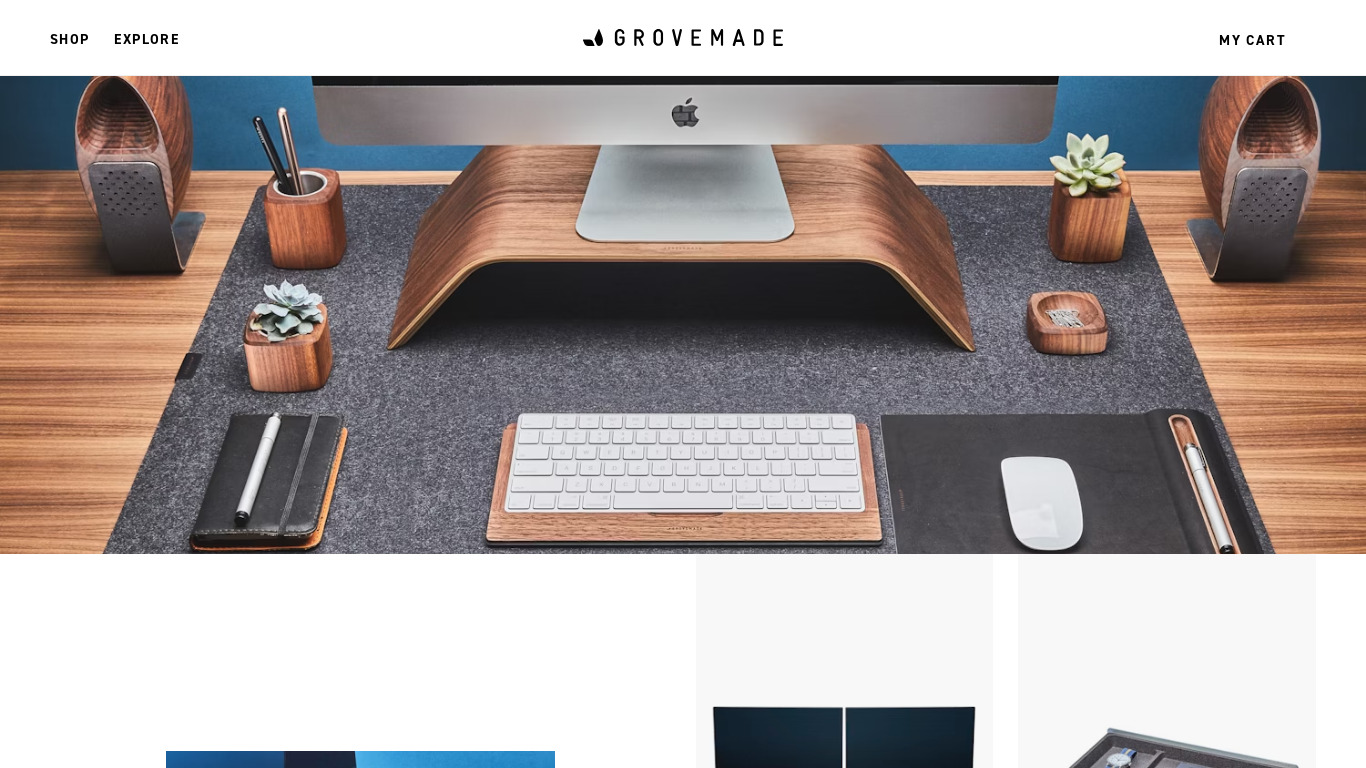 Grovemade Desk Collection Landing page