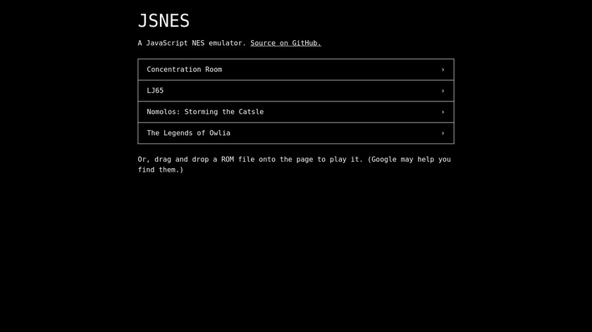 JSNES Landing Page
