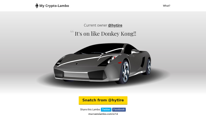 Crypto Lambo Landing Page