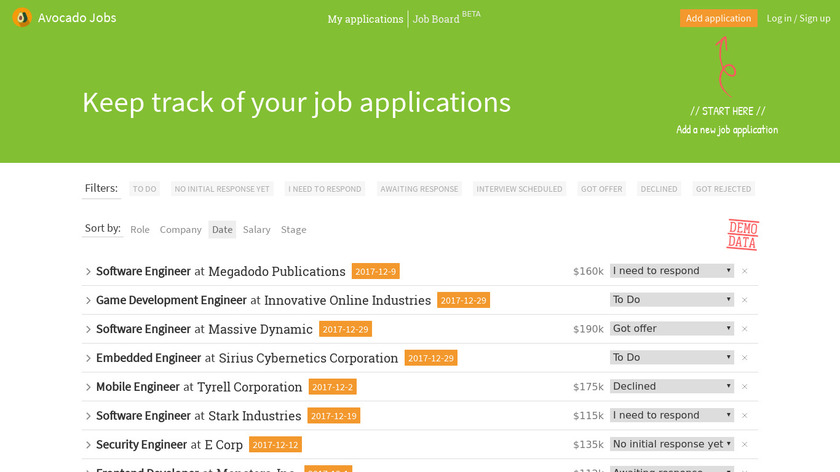 Avocado Jobs Landing Page