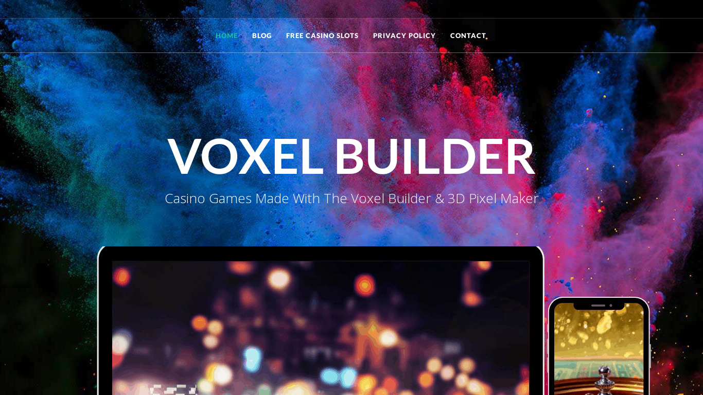 Voxel Builder Landing page