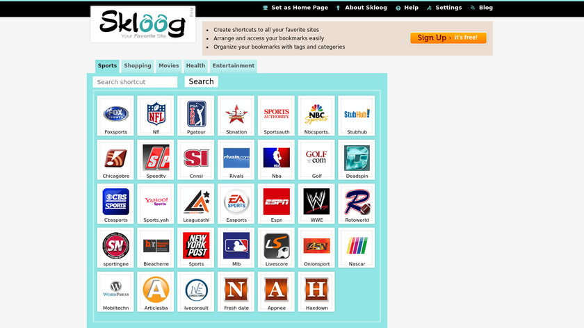 Skloog Landing Page