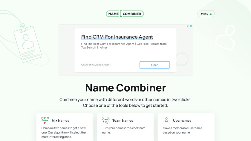 Name Combiner Landing Page