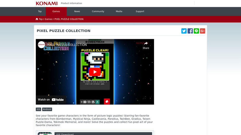Pixel Puzzle Collection Landing Page