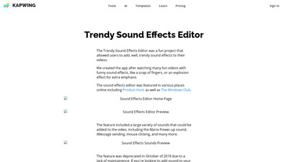 Trendy Sound Effect Editor image