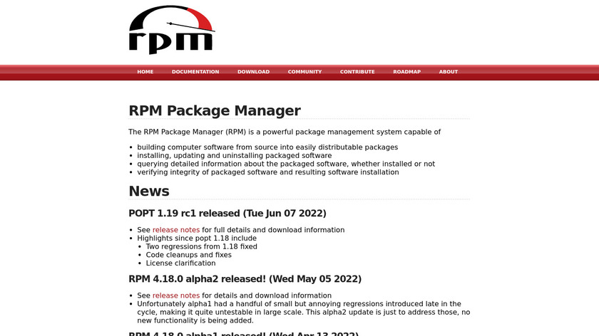 RPM Package Manager Landing Page