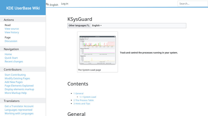 KSysGuard Landing Page