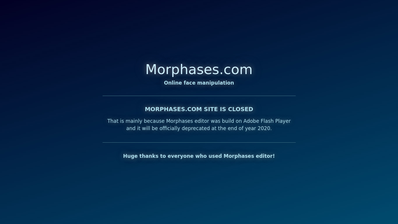 Morphases.com Landing page