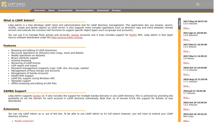 Ldap Admin Landing Page