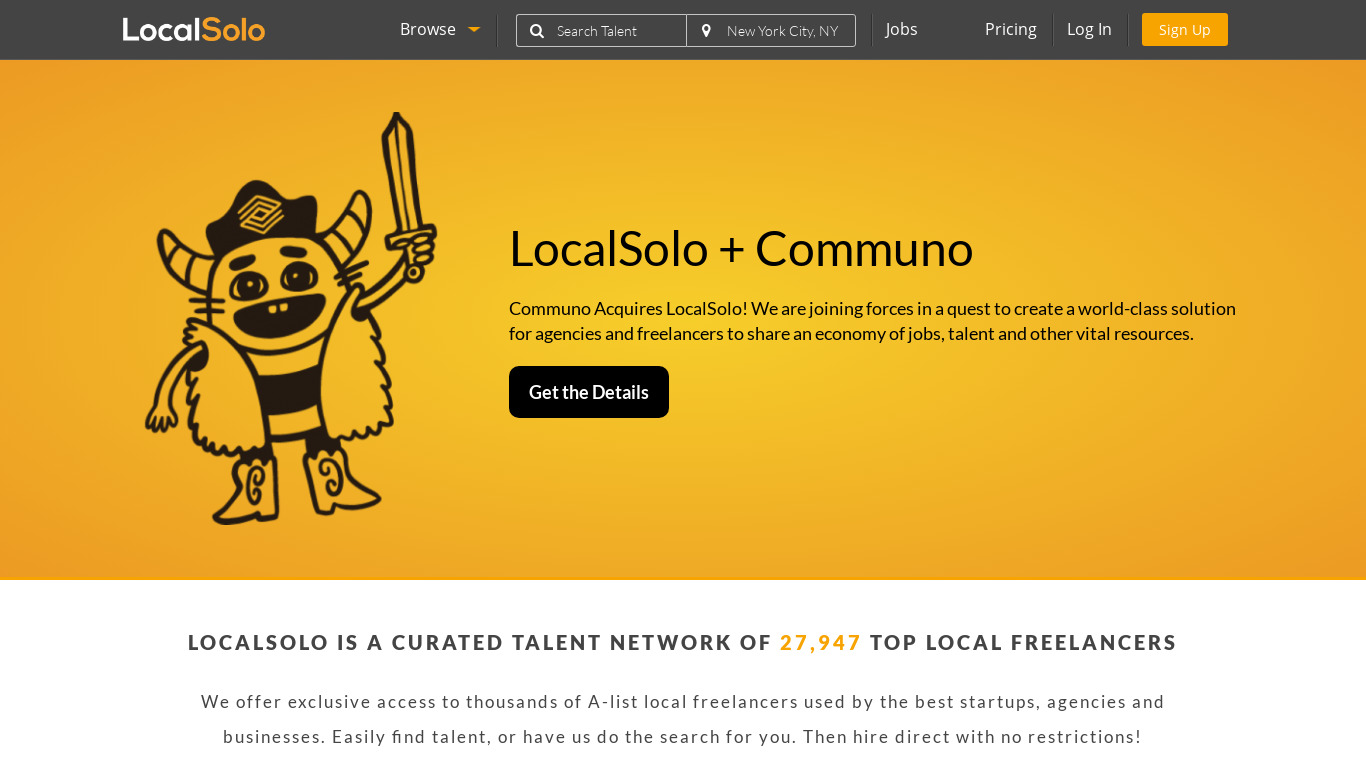 communo.com LocalSolo Landing page