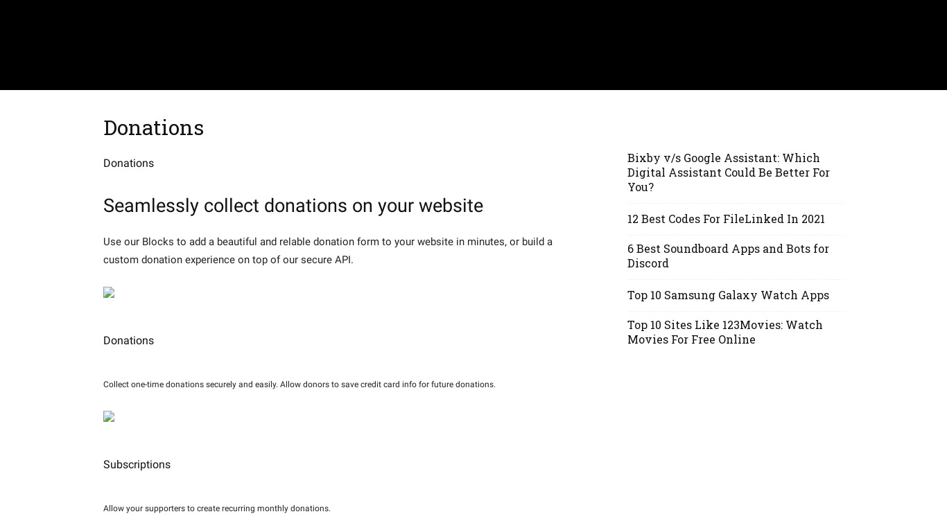 The Groundwork Donations Landing page