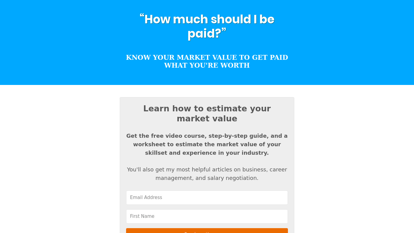 fearlesssalarynegotiation.com Fearless Salary Negotiation Landing page