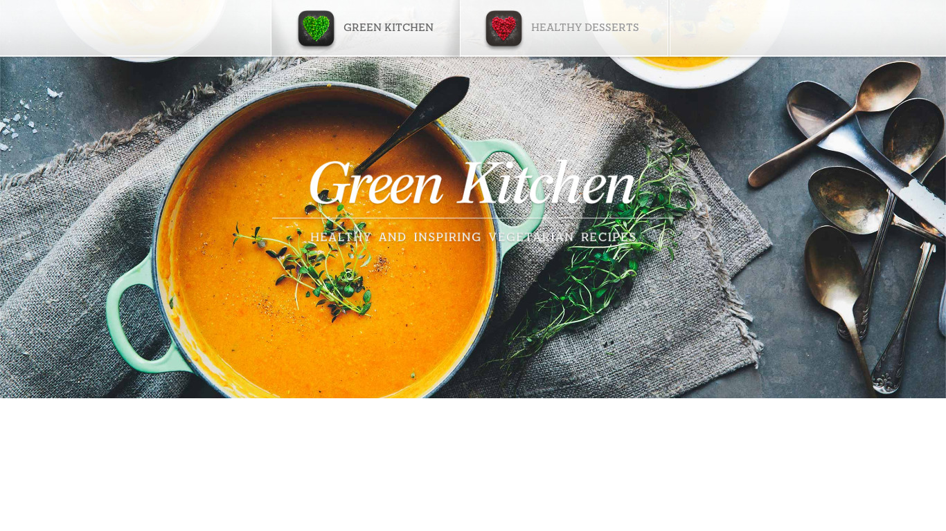 Green Kitchen Landing page