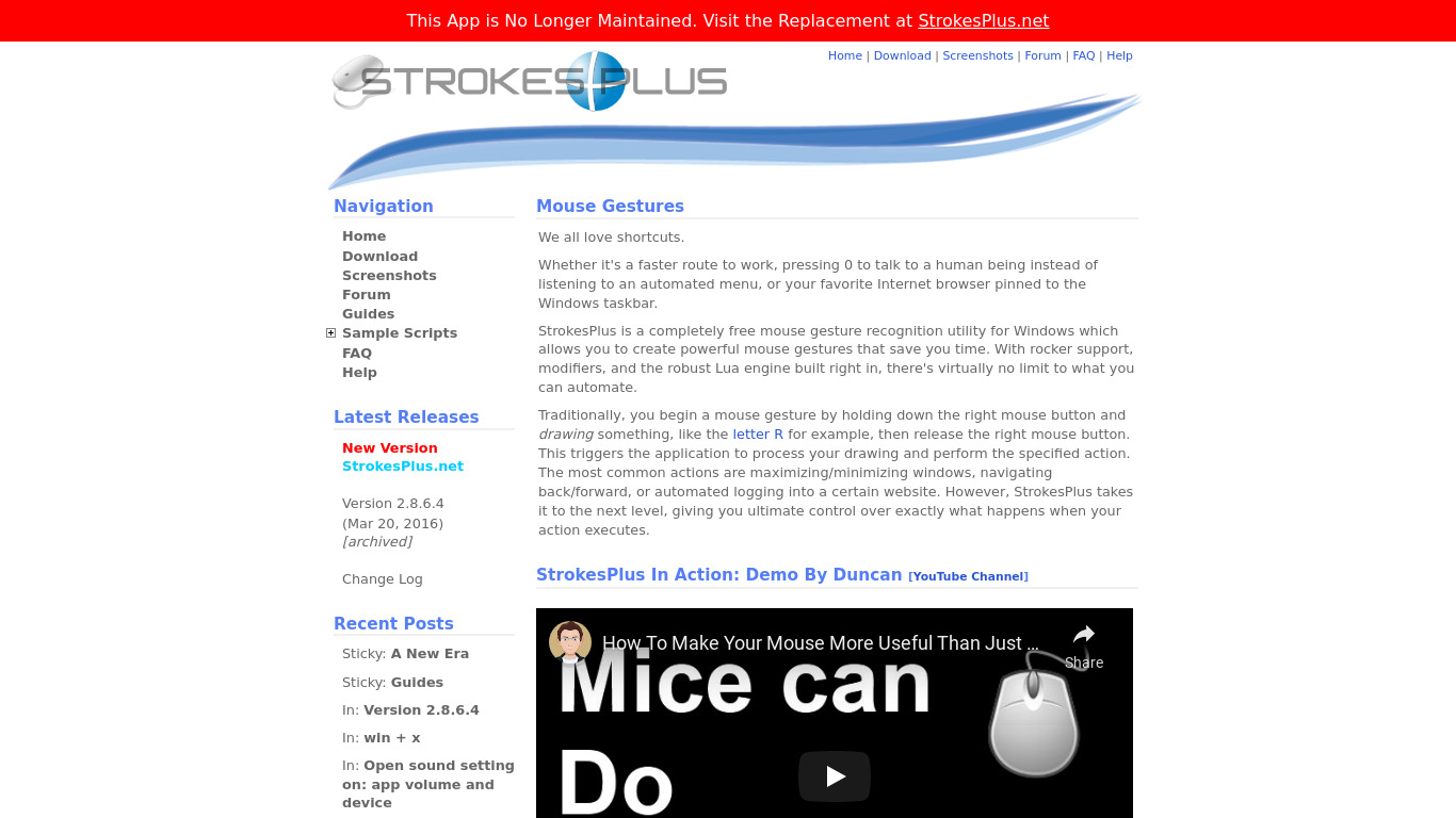 StrokesPlus Landing page