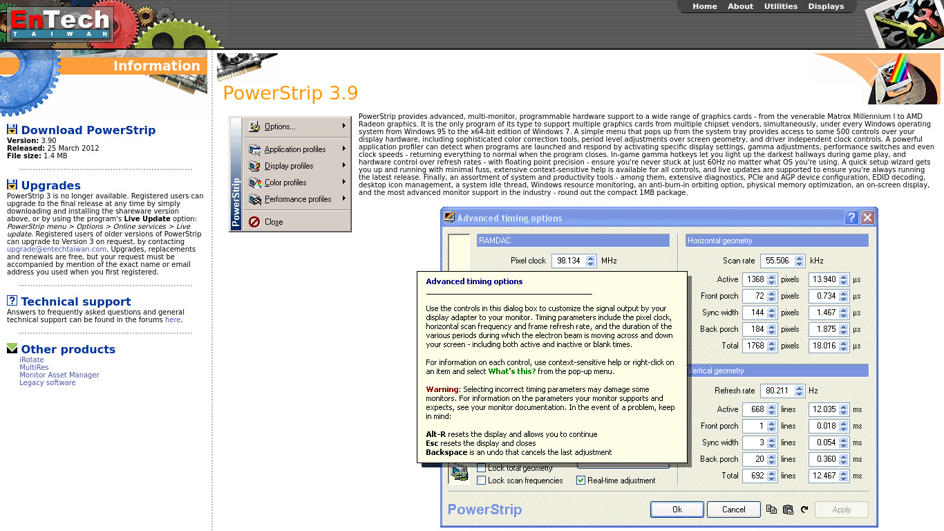 PowerStrip Landing page