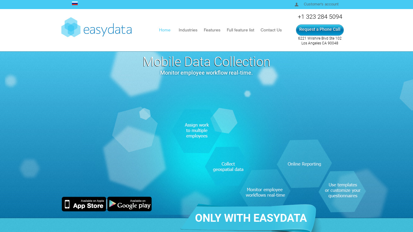 EasyData Landing page