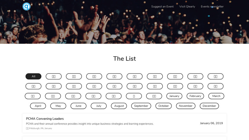 Tech Conferences 2019 Landing Page