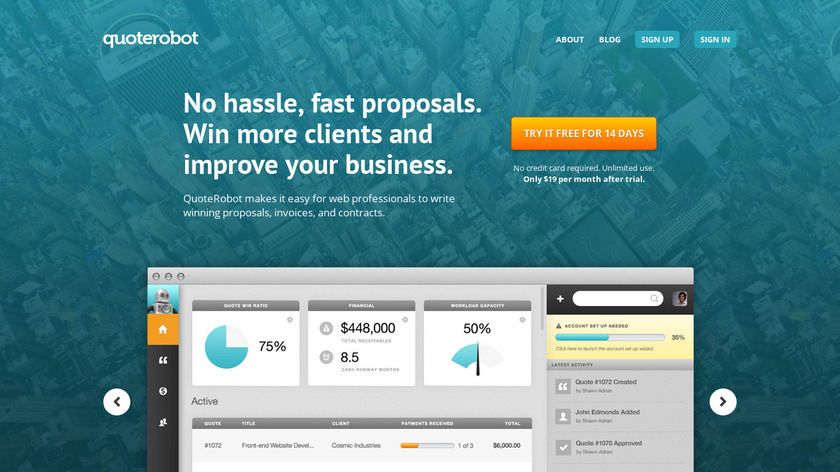 QuoteRobot Landing Page