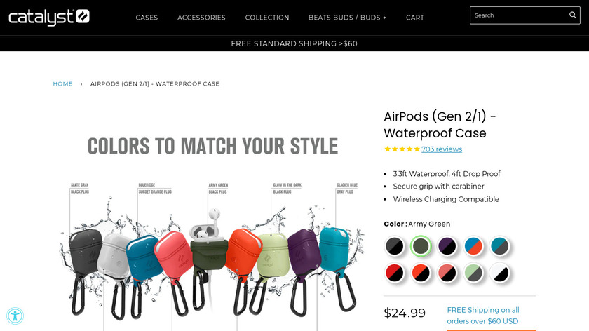 Catalyst Case for Airpods Landing Page