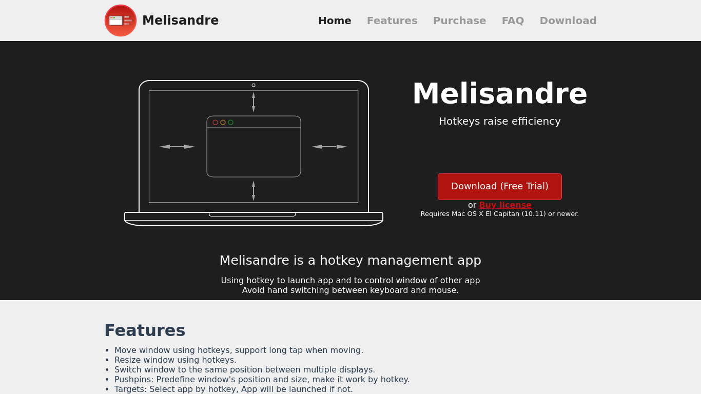 Melisandre Landing page